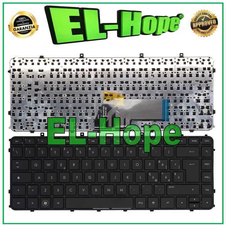 ITALIAN KEYBOARD FOR HP SLEEKBOOK ENVY SERIES 4-1000 4-1100 4-1200 BLACK NOTEBOOK