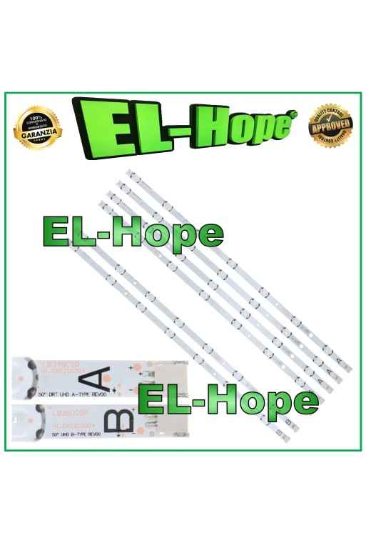 KIT 6 7 LED STRIP BARS FOR 50 TV VESTEL UHD AB TYPE REV00 V1.0XS210304 