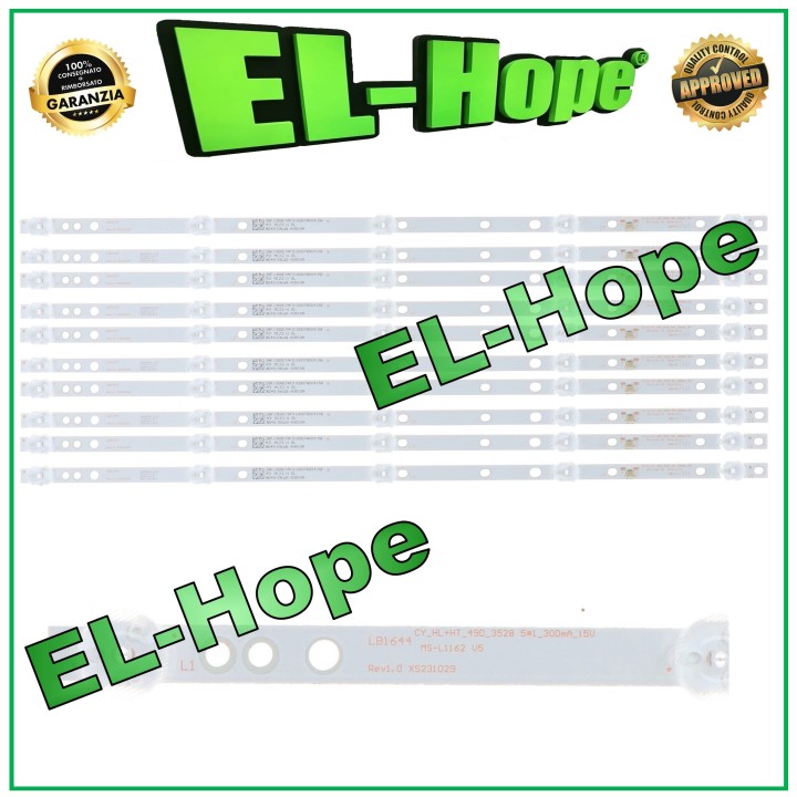 KIT 10 5 LED STRIP BARS FOR 50  TV AKAI CY-HL + HT-49D-3528 MS-L1162 LB1644