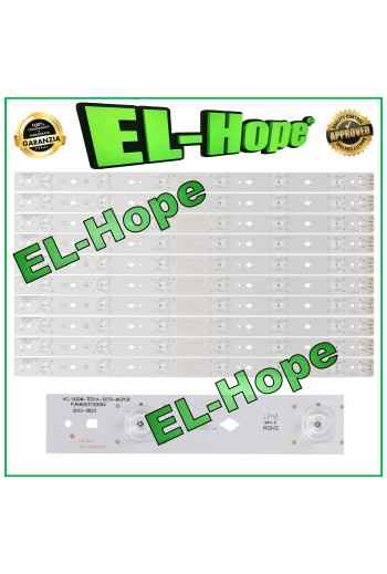 KIT 10 BARS 6 LEDs FOR 50 TV HAIER KC-500W-TE01A-50T9-MCPCB 6003100094 LB1561