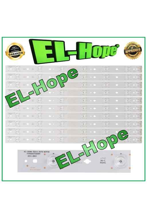 KIT 10 BARS 6 LEDs FOR 50 TV HAIER KC-500W-TE01A-50T9-MCPCB 6003100094 LB1561