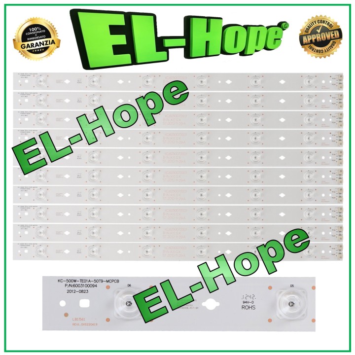 KIT 10 BARS 6 LEDs FOR 50  TV HAIER KC-500W-TE01A-50T9-MCPCB 6003100094 LB1561