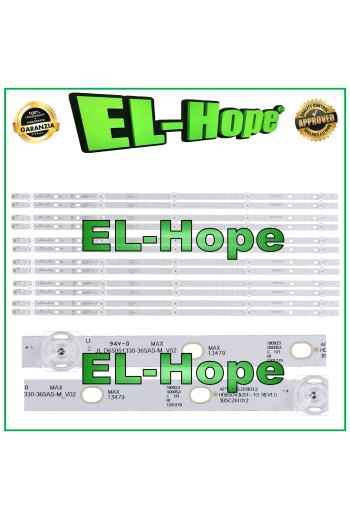 KIT 12 BARS 5 LED TV 65 HISENSE JL.D65051330-365AS-M_V02 APT-HXLB18012 L610mm