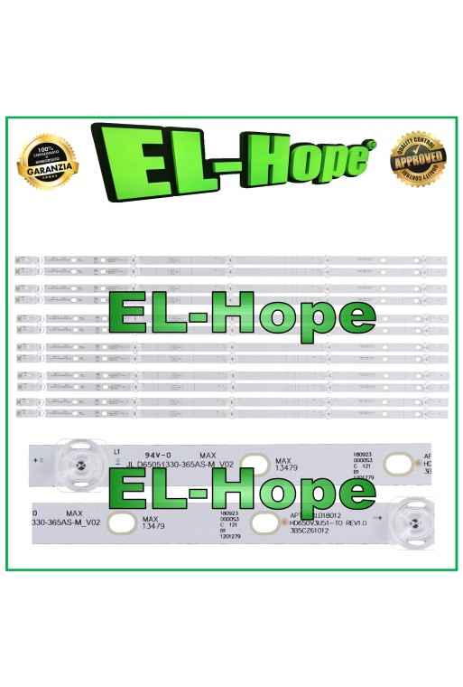 KIT 12 BARS 5 LED TV 65 HISENSE JL.D65051330-365AS-M_V02 APT-HXLB18012 L610mm