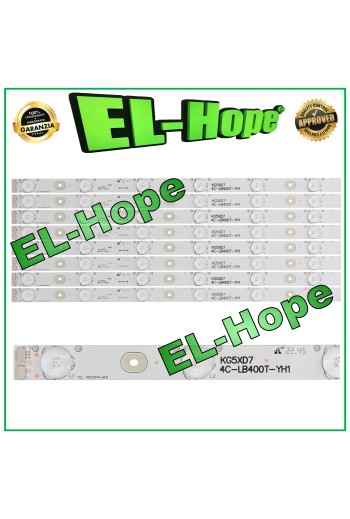 KIT 8 6 LED STRIP BARS FOR 40 TV TCL 4C-LB400T-YH1 KG5XD7 40F2370-6EA 399mm
