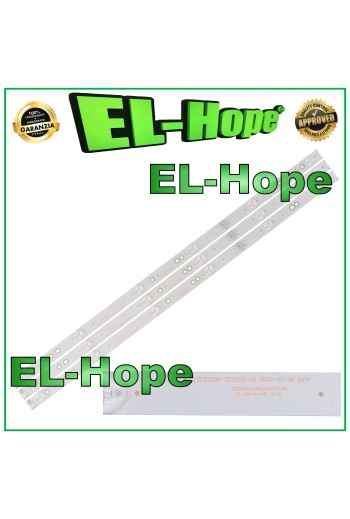 KIT OF 3 6 LED STRIP BARS FOR 32 TV AKAI 0D32D06-ZC21FG-05-6S1P ZE32HD L 575mm