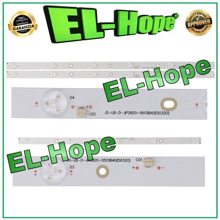 KIT OF 3 LED BARS FOR 28  AKAI TV JS-LB-D-JP2820-061DBAD / JS-LB-D-JP2820-051DBAD