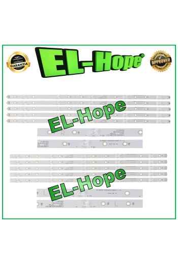 KIT 10 LED STRIP BARS FOR 55 PHILIPS TV LB-GM3030-GJ0D22555X10AN22 (L)(R)-1-H