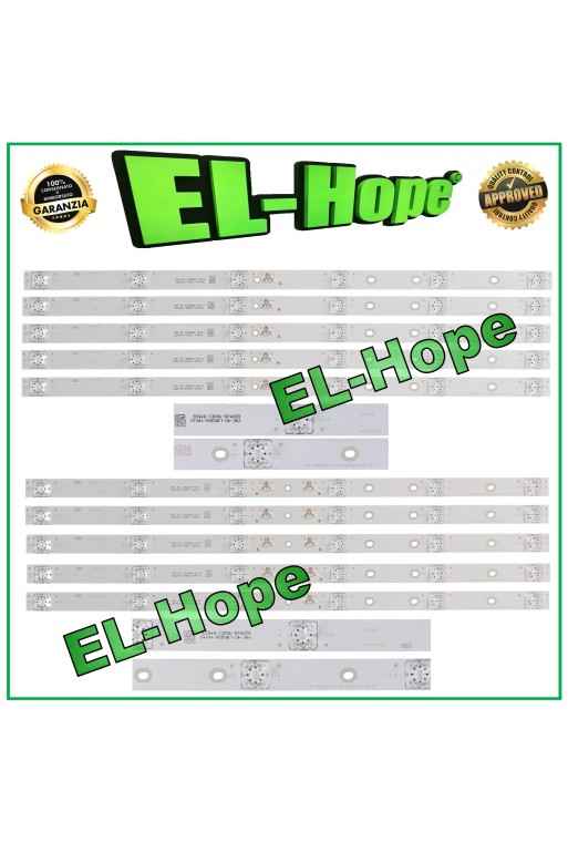 KIT 10 6 LED STRIP BARS FOR 50 TV TCL LB1110 LB1109 CL-50C715-3030FC-6X2(A)(B)