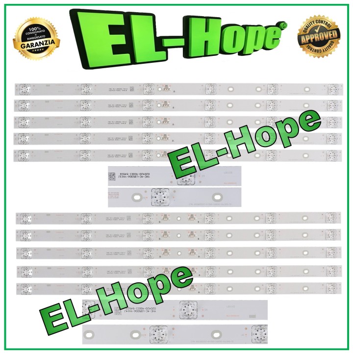 KIT 10 6 LED STRIP BARS FOR 50  TV TCL LB1110 LB1109 CL-50C715-3030FC-6X2(A)(B)