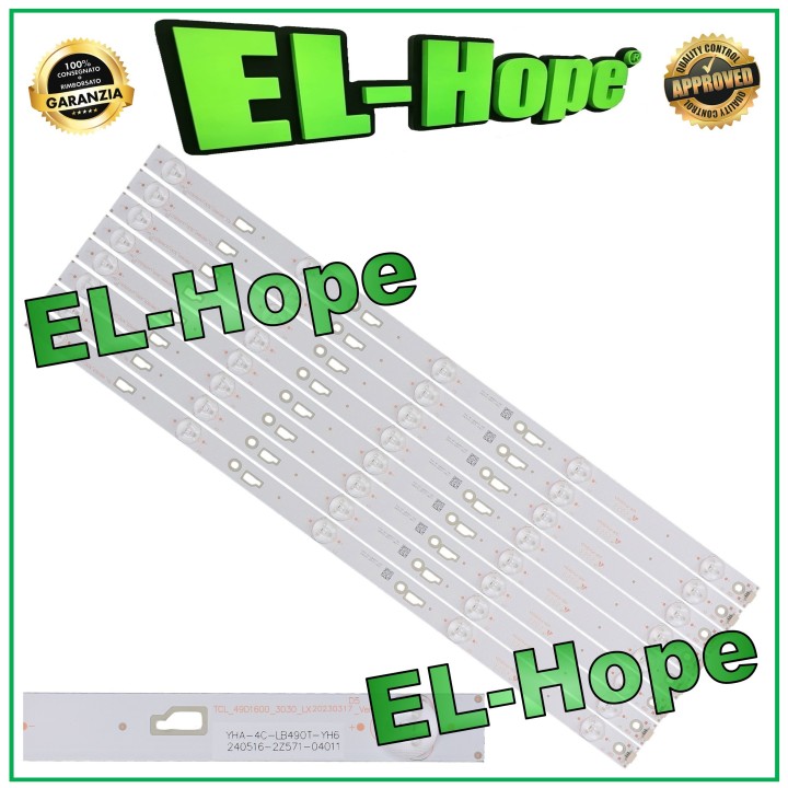 KIT 8 BARS 5 LEDs FOR 49  TV YHA-4C-LB490T-YH6 49HR332M05A0-V3 49HR332M05A-V4