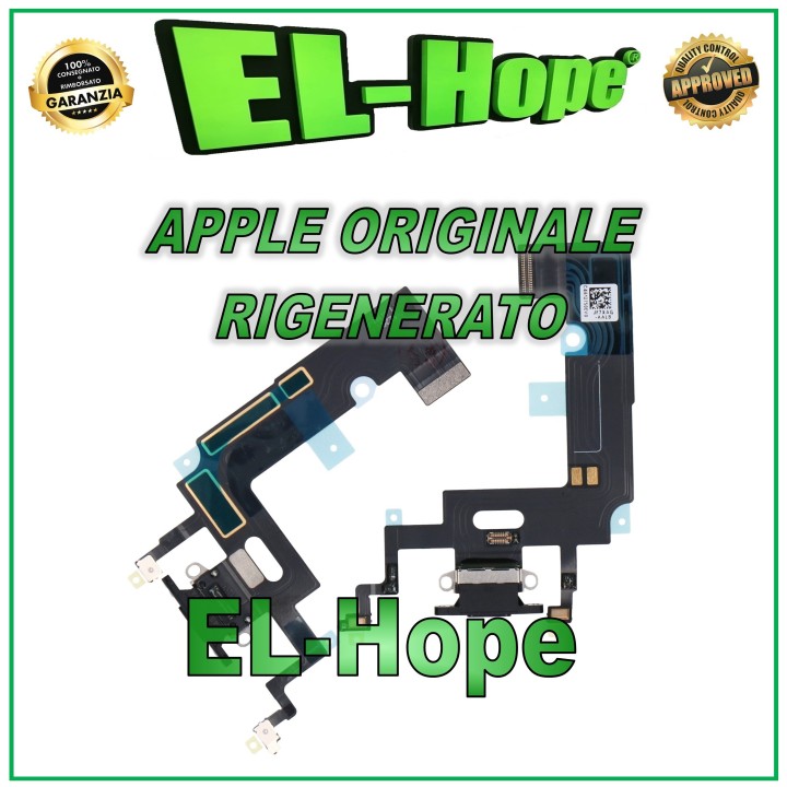 ORIGINAL APPLE IPHONE XR BLACK REFURBISHED CHARGING CONNECTOR FLAT