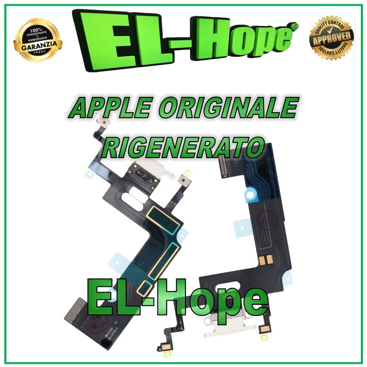 ORIGINAL APPLE IPHONE XR WHITE REFURBISHED CHARGING CONNECTOR FLAT