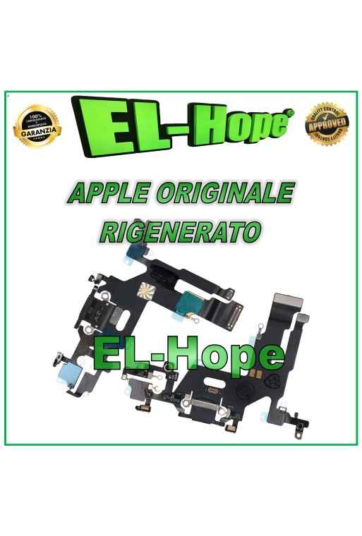 ORIGINAL APPLE IPHONE 11 BLACK REFURBISHED CHARGING CONNECTOR FLAT