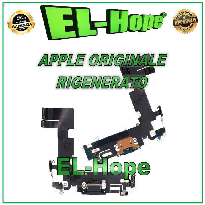 ORIGINAL APPLE IPHONE 13 MIDNIGHT REFURBISHED CHARGING CONNECTOR FLAT