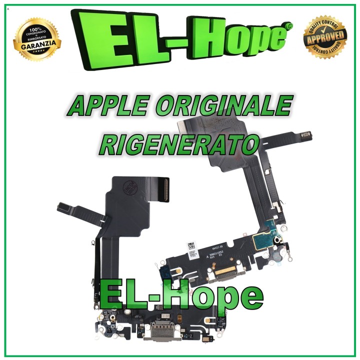 ORIGINAL APPLE IPHONE 15 PRO NATURAL TITANIUM REFURBISHED CHARGING CONNECTOR FLAT