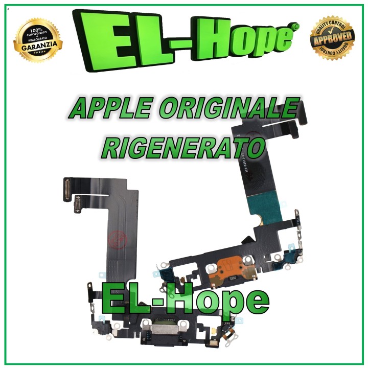 ORIGINAL APPLE IPHONE 12 MINI BLACK REFURBISHED CHARGING CONNECTOR FLAT