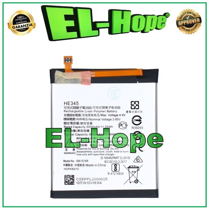 HE345 BATTERY FOR NOKIA 6.1 TA-1050 TA-1068 3060 mAh EQUAL TO ORIGINAL