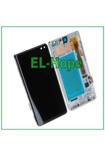 TFT LCD DISPLAY + FRAME FOR SAMSUNG GALAXY S10 PLUS SM-G975F TOUCH SCREEN WHITE