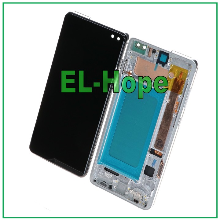 TFT LCD DISPLAY + FRAME FOR SAMSUNG GALAXY S10 PLUS SM-G975F TOUCH SCREEN WHITE