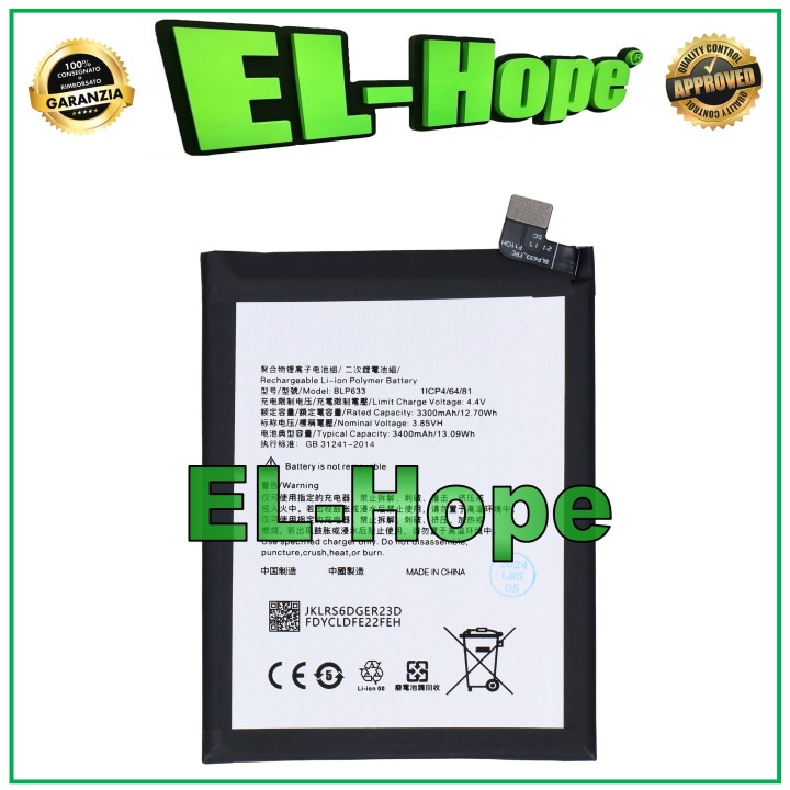 BLP633 BATTERY FOR ONEPLUS 3 A3000 A3003 / 3T A3010 3400 mAh EQUAL ORIGINAL