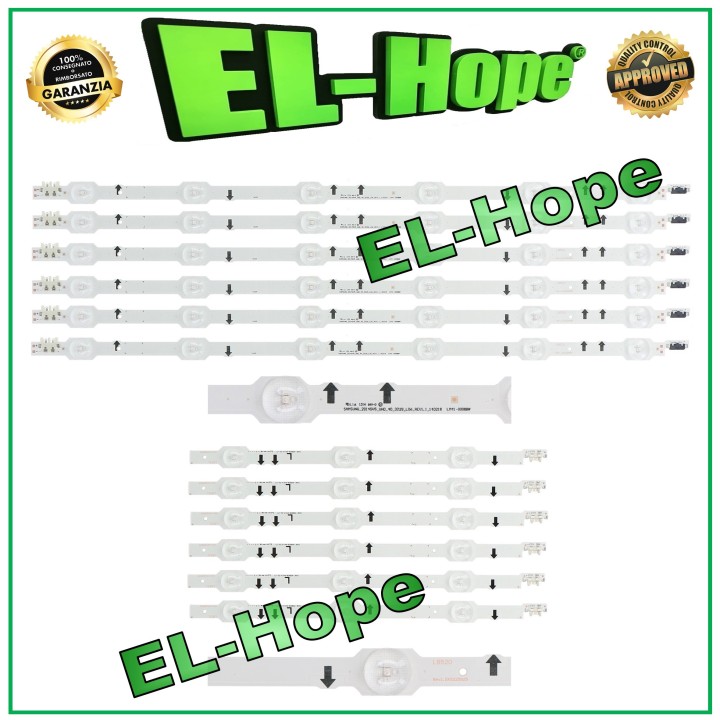 KIT 12 LED BARS for 40  TV SAMSUNG DUGE-400DCB-R4 2014SVS-UHD-40-3228 LB520 LB521