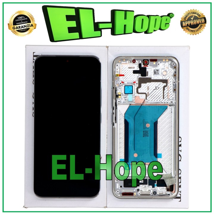 TOUCH LCD DISPLAY ORIGINAL SERVICE 100% XIAOMI 14 5G 2023 FRAME WHITE WHITE