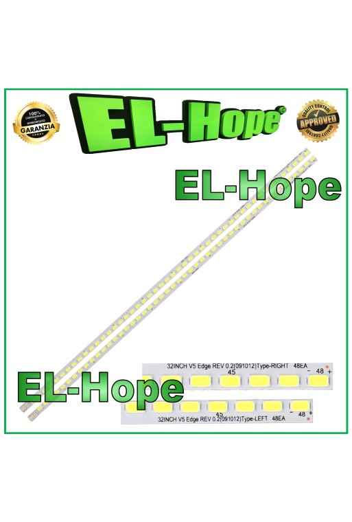 KIT 2 BARS 48 LED FOR 32 TV LG 32INCH V5 EDGE REV 0.2 TYPE-RIGHT / LEFT 48EA 