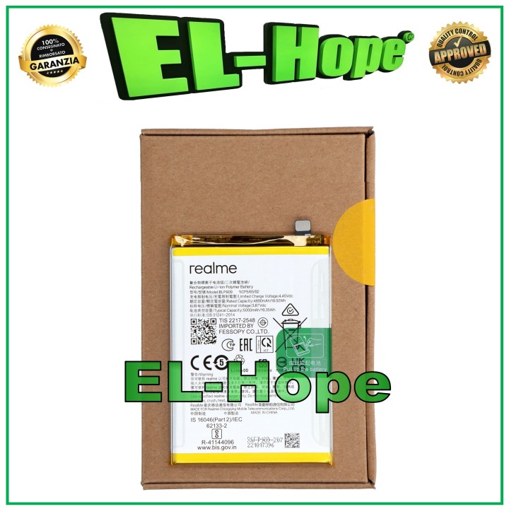 BATTERY BLP909 ORIGINAL 100% SERVICE OPPO REALME 9 5G RMX3474 RMX3388 5000 mAh