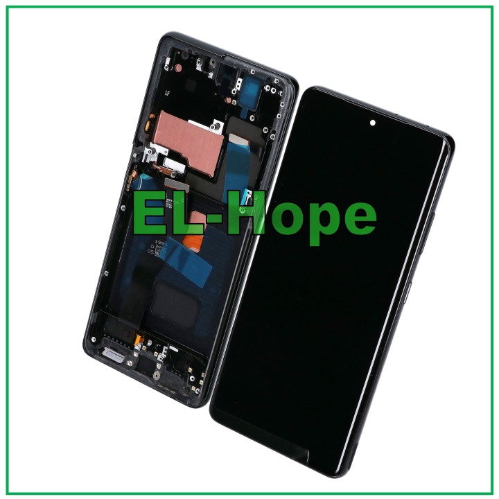 OLED LCD DISPLAY + FRAME FOR SAMSUNG GALAXY S21 ULTRA SM-G998 TOUCH BLACK GLASS