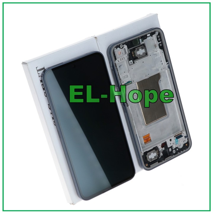 ORIGINAL LCD FRAME DISPLAY SAMSUNG A35 5G SM-A356 TOUCH NAVY BLACK GH82-34221A