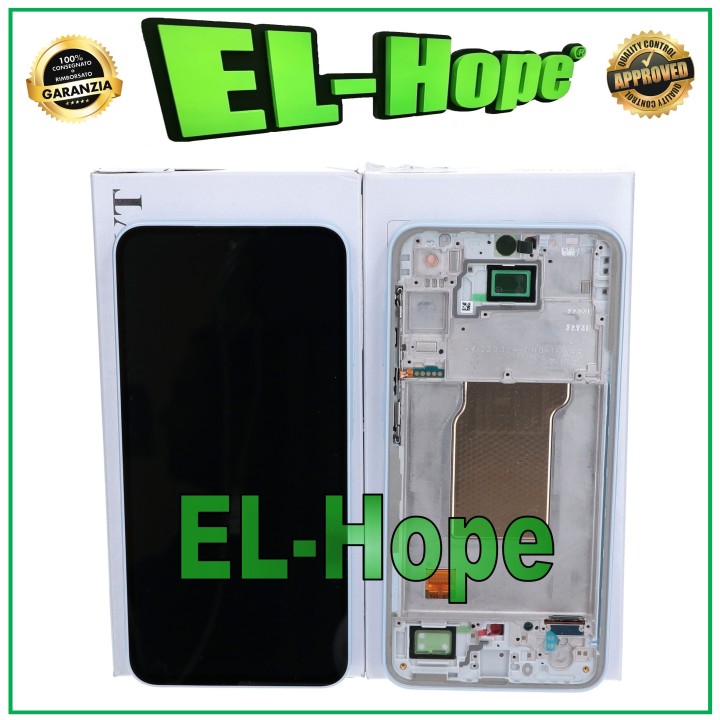 ORIGINAL LCD FRAME DISPLAY SAMSUNG A35 5G SM-A356 TOUCH ICE BLUE GH82-34221B