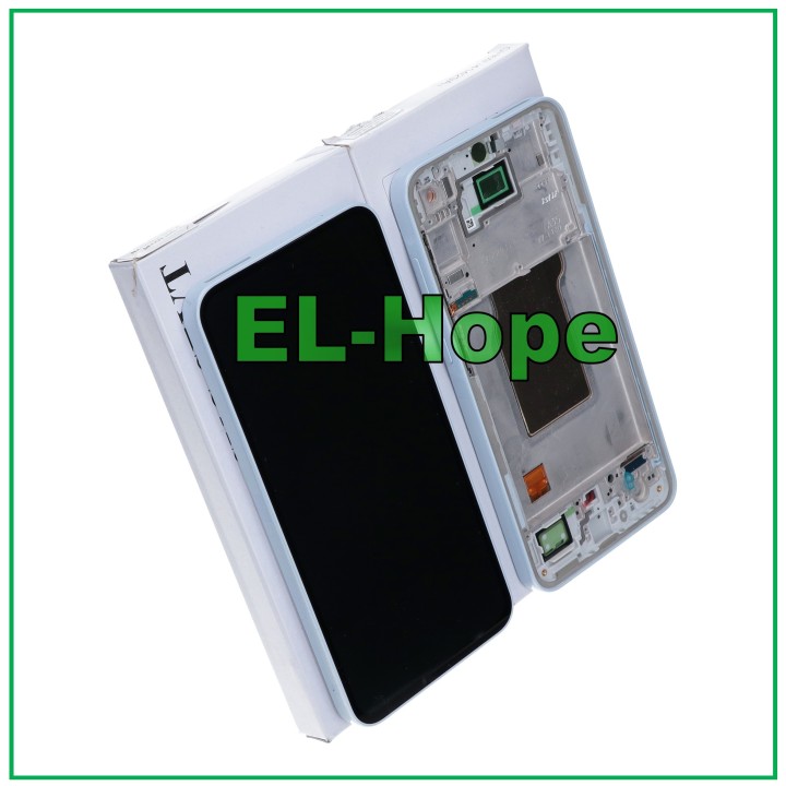 ORIGINAL LCD FRAME DISPLAY SAMSUNG A35 5G SM-A356 TOUCH ICE BLUE GH82-34221B