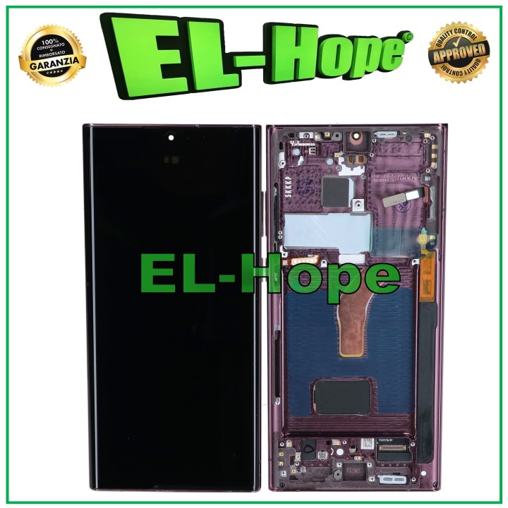 OLED FRAME TOUCH LCD DISPLAY FOR SAMSUNG GALAXY S22 ULTRA 2022 SM-S908 BURGUNDY