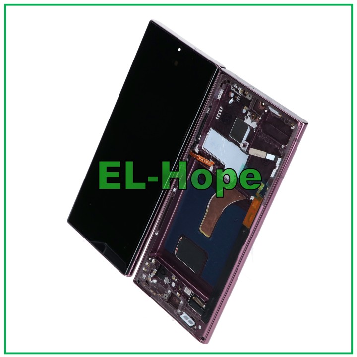 OLED FRAME TOUCH LCD DISPLAY FOR SAMSUNG GALAXY S22 ULTRA 2022 SM-S908 BURGUNDY