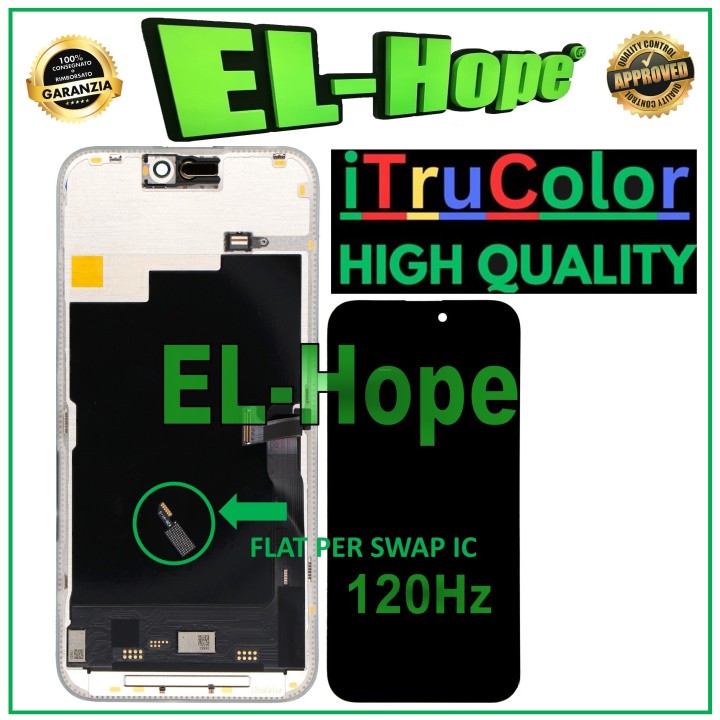 iTruColor SOFT OLED 120Hz LCD DISPLAY FOR APPLE IPHONE 15 PRO MAX TOUCH GLASS