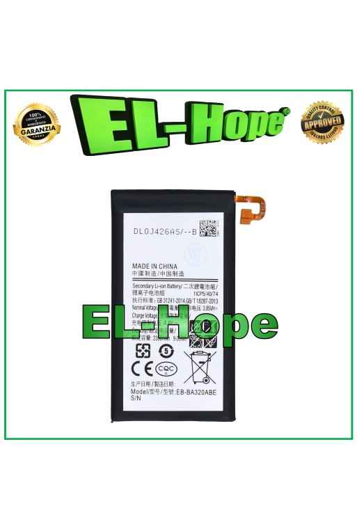 BATTERY EB-BA320ABE FOR SAMSUNG GALAXY A3 2017 SM-A320 2350 mAh EQUAL TO ORIGINAL