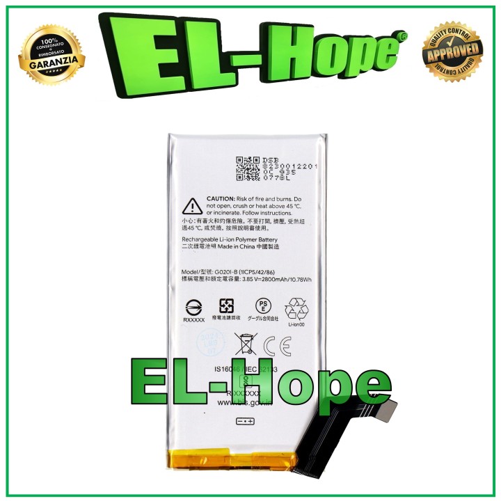 BATTERY G020I-B FOR GOOGLE PIXEL 4 2800 mAh QUALITY EQUAL TO ORIGINAL