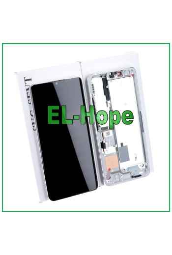 ORIGINAL FRAME LCD DISPLAY XIAOMI Mi NOTE 10 /10 Pro TOUCH SCREEN WHITE SILVER