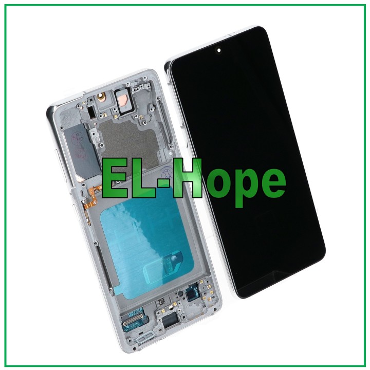 OLED FRAME LCD DISPLAY FOR SAMSUNG GALAXY S21 SM-G991 TOUCH SCREEN WHITE GLASS