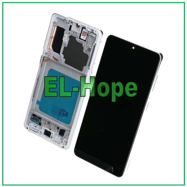 OLED FRAME LCD DISPLAY FOR SAMSUNG GALAXY S21 SM-G991 TOUCH SCREEN WHITE GLASS