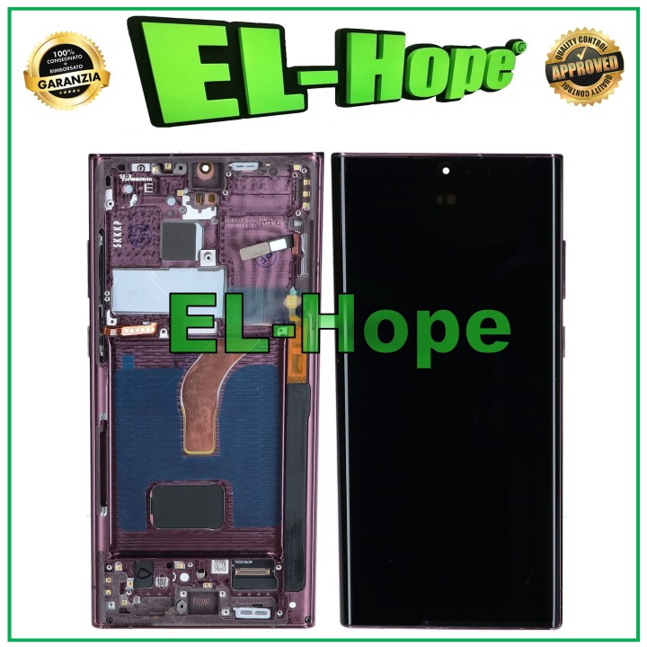 TFT LCD DISPLAY + FRAME TOUCH FOR SAMSUNG GALAXY S22 ULTRA 2022 SM-S908 BURGUNDY