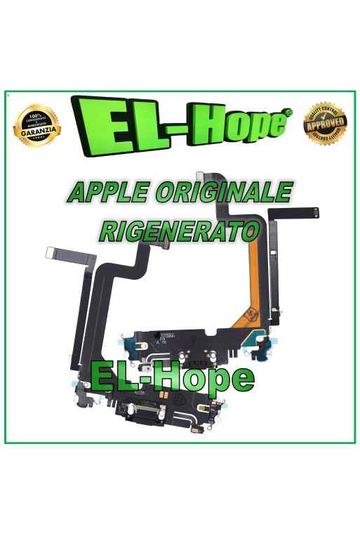 ORIGINAL APPLE IPHONE 14 PRO MAX BLACK REFURBISHED CHARGING CONNECTOR FLAT