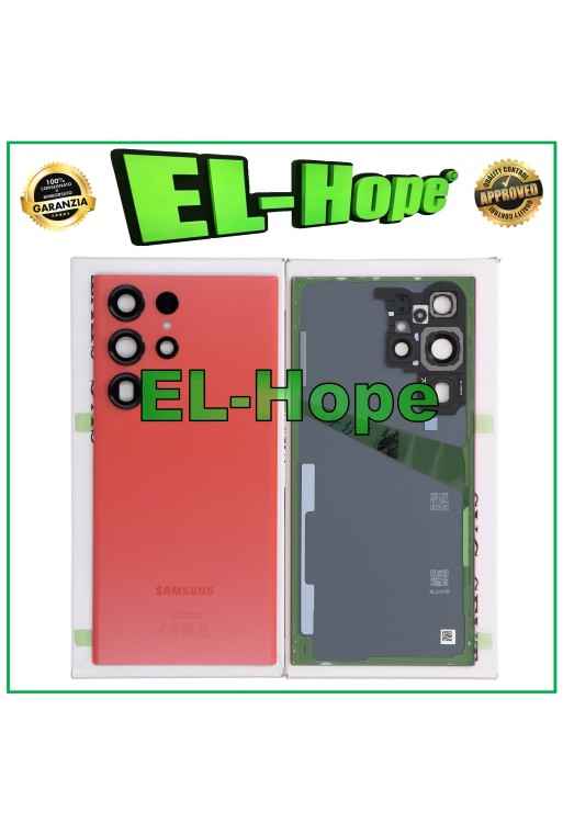 BATTERY COVER BODY COVER ORIGINAL SAMSUNG GALAXY S23 ULTRA SM-S918 RED