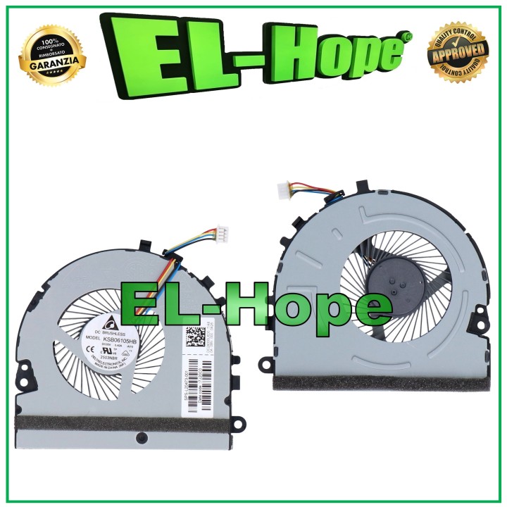 KSB06105HB FAN CPU FOR HP DC28000L6D0 NOTEBOOK SPS-L20473-001 4 PIN