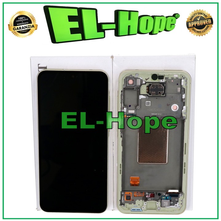 ORIGINAL LCD TOUCH DISPLAY SAMSUNG A55 5G 2024 SM-A556 FRAME YELLOW GH82-34305D