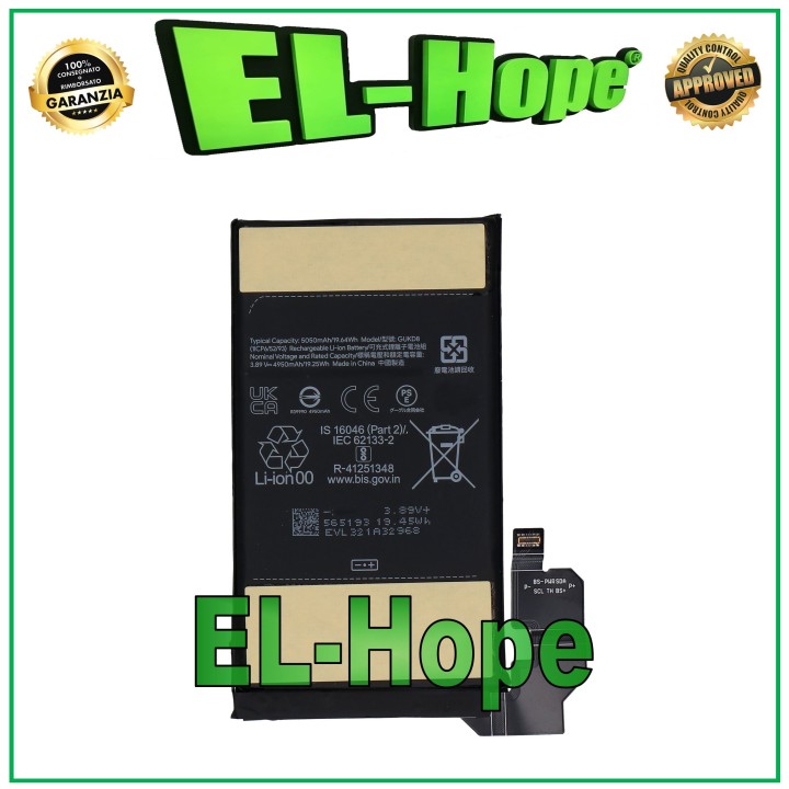 BATTERY GUKD8 FOR GOOGLE PIXEL 8 PRO GC3VE G1MNW 5050 mAh EQUAL TO ORIGINAL