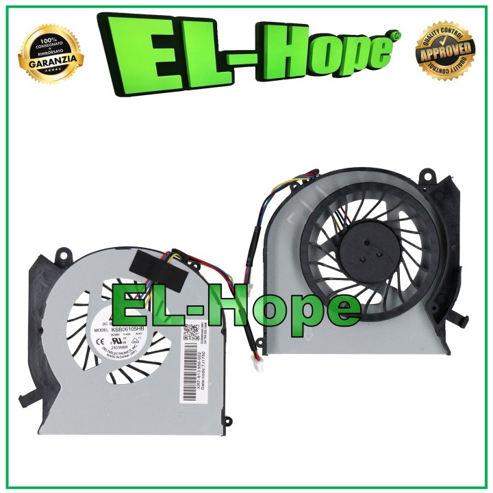 CPU FAN KSB06105HB FOR HP DC28000GAR0 XRF2 DV6 7000 DV7 NOTEBOOK 4 PIN