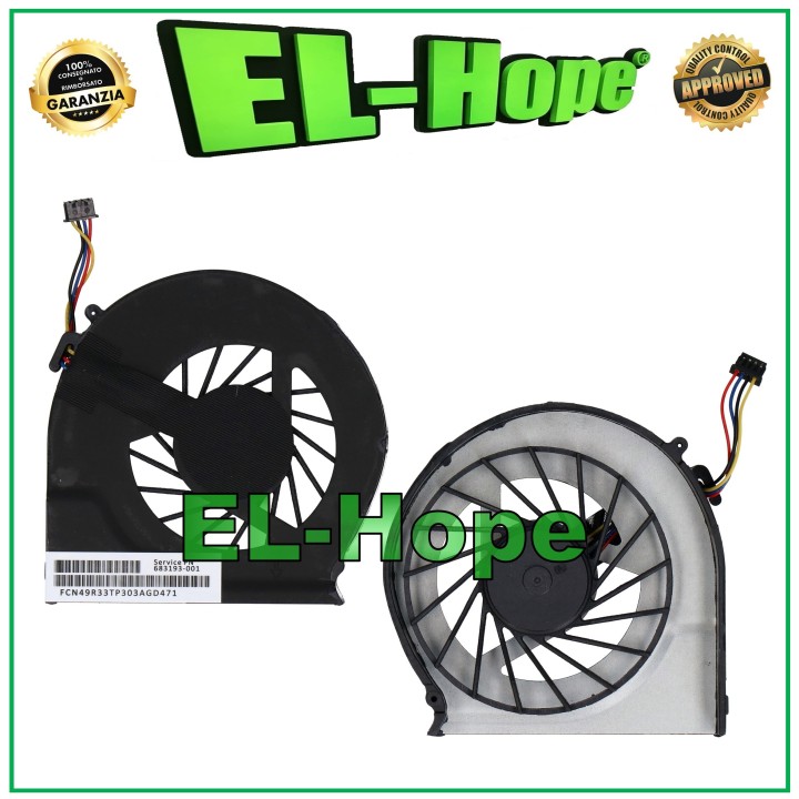 CPU FAN 683193-001 FOR HP PAVILION G6-2000 NOTEBOOK 4 PIN