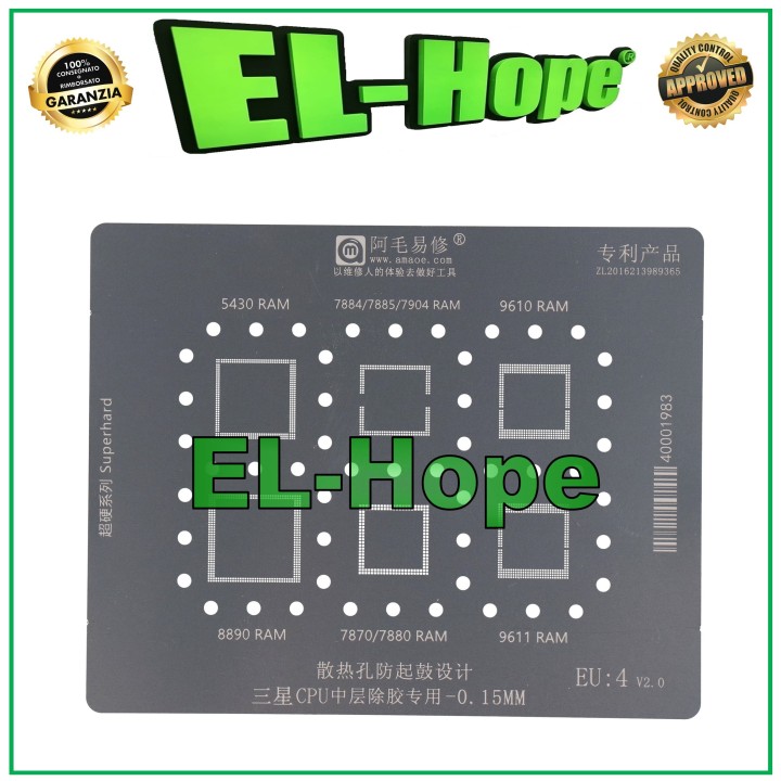 STENCIL REBALLING LAYER AMAOE EU4 FOR SAMSUNG EXYNOS 5430 7884 7885 7904 9610